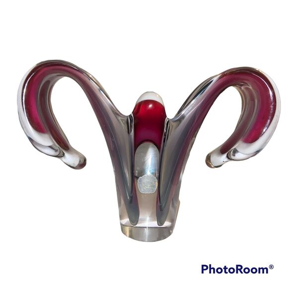 Paul Kedelv Flygfors Crystal Vase Swedish Vintage Art Glass Collector Signed - Picture 5 of 14